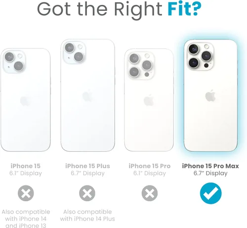 Miniatura 2 de Speck Funda transparente para iPhone 15 Pro Max, protección contra caídas, resistente a los arañazos, no se amarillea, funda para teléfono de 6.7