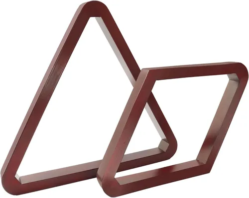 Miniatura 12 de GSE Games & Sports Expert Billar de madera maciza resistente de lujo, triángulo de 8 bolas/9 bolas de diamante para bolas de piscina de 2-1/4 Gris