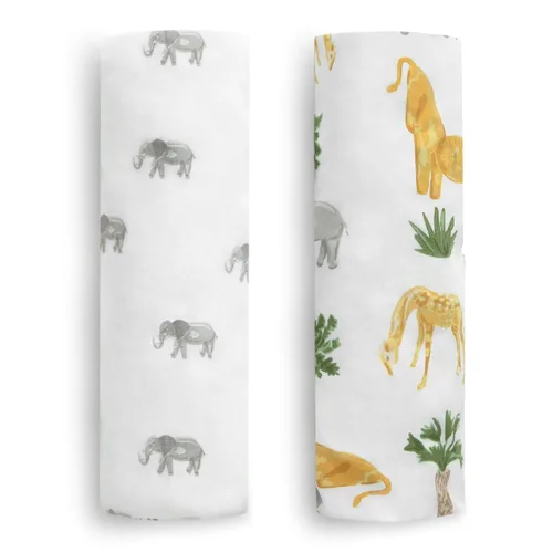 Miniatura 7 de Delta Children babyGap TrueSleep - Sábanas ajustables para cuna y niños pequeños (paquete de 2 unidades), diseño de amigos de safari (paquete de 2)