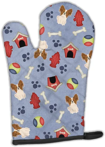 Miniatura 180 de Caroline's Treasures BB2732OVMT Dog House Collection Border Collie - Guante de horno grueso resistente al calor para sartenes calientes y horno