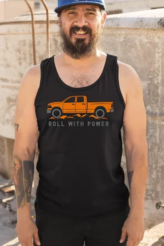 Miniatura 168 de Tee Hunt Camisetas gráficas y camisetas sin mangas para hombre Roll with Power Pickup Truck