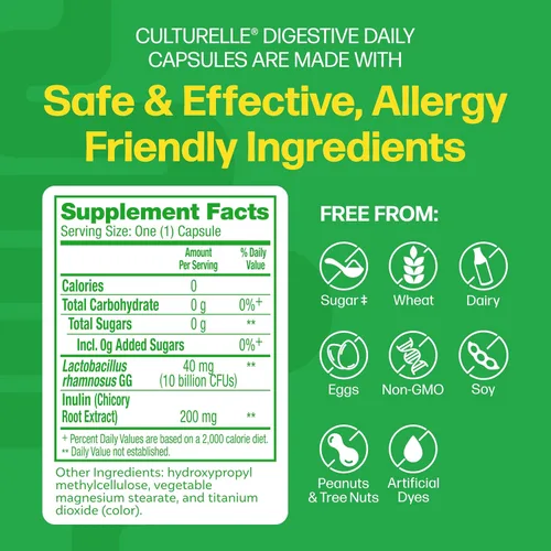 Miniatura 2 de Culturelle Cápsulas probióticas diarias para hombres y mujeres, cepa probiótica más estudiada clínicamente, salud digestiva e intestinal, apoya