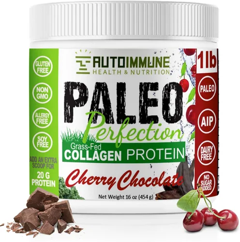 Miniatura 16 de Paleo Perfection - Polvo de proteína de colágeno de carne de res alimentada con pasto de chocolate doble sin estevia - Paleo, Keto, SCD, AIP