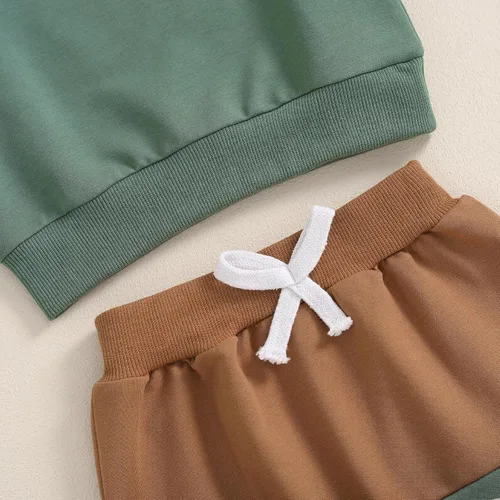 Miniatura 107 de Conjunto de ropa de otoño e invierno para bebé y niño, sudadera larga con capucha y pantalones para niños pequeños, 6, 12, 18, 24 meses, 2T