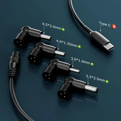 Miniatura 2 de Powseed Cargador para laptop de 65 W, 19 V, 3.42 A, repuesto para Asus VivoBook 14 15 16 S13 S14 S15 Zenbook y más series AC DC cable