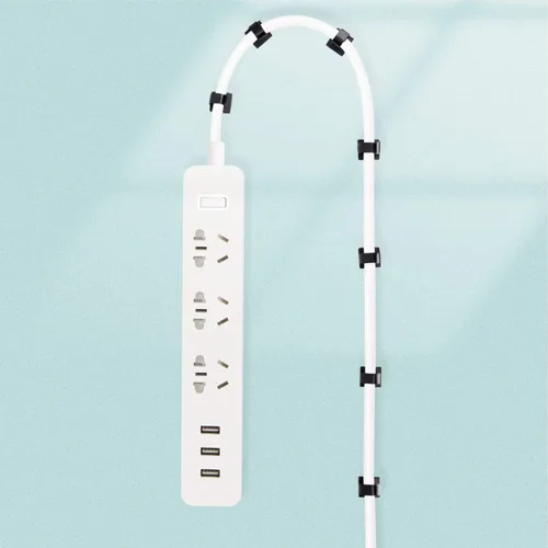 Miniatura 9 de SOULWIT 50 unidades de clips autoadhesivos para gestión de cables, organizadores de cables con clips de alambre adhesivos para TV, PC, laptop, cable