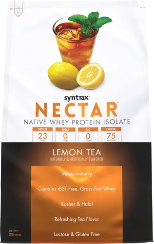 Miniatura 6 de Syntrax Nutrition Nectar, polvo aislado de proteína de suero 100%, sabor refrescante a frutas, manzana Honeycrisp 2 libras