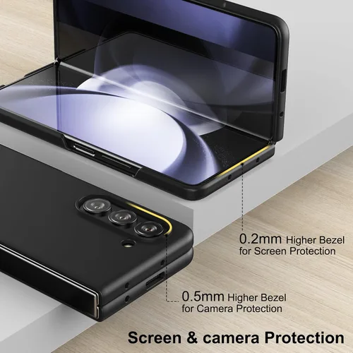 Miniatura 7 de Foluu Funda Slim Fit para Samsung Galaxy Z Fold 5, con protector de pantalla frontal integrado, cubierta protectora de PC mate ultradelgada