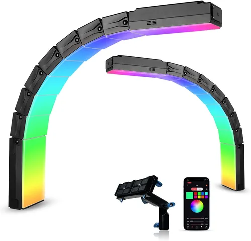 SIRUI B25RD Luz de video RGB flexible, luz de panel LED para iluminación de fotografía de estudio, ajustable a todo color de 360°, 2700-8500K,