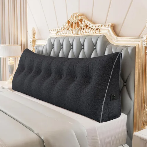 Miniatura 47 de Almohada de Cuña Engrosada de 10 libras para Cabecero Posicionador Corporal Almohada de Cuña para Cama Soporte de Respaldo Almohada Triangular