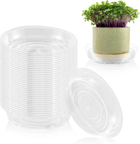 Miniatura 10 de Paquete de 30 platillos transparentes para plantas en interiores (4, 6, 8, 10, 12 pulgadas) platillos para macetas para plantas en maceta, juego