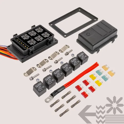 Miniatura 8 de True Mods Caja de relé/fusibles impermeable de 12 V Kit de bloque con arnés precableado [12 y 16AWG] 6 grupos estilo Bosch 5 pines 30A/40A Panel