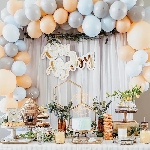 Miniatura 6 de Baby in Bloom - Decoración de pastel de madera para baby shower, perfecta para baby showers, fiestas de revelación de género para niños y niñas