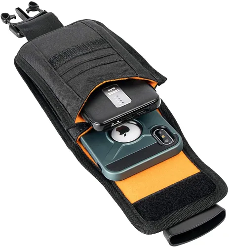 Miniatura 2 de Funda táctica de doble capacidad para teléfono con ranuras para tarjetas para iPhone 15 Pro/15 Plus/15 Pro/14 Plus/14 Pro Max/14 Pro/14/13 Pro Negro
