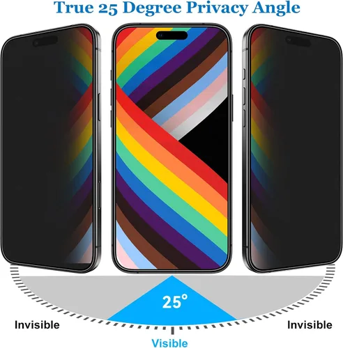 Miniatura 3 de Mothca Protector de pantalla de privacidad mate para iPhone Air [6.5 pulgadas] con herramienta de fácil instalación, antiespía antirreflejos