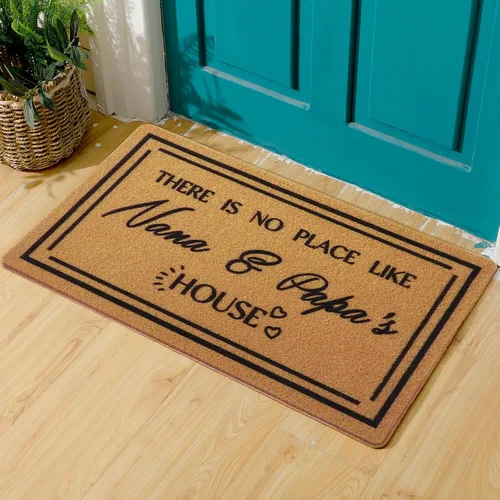 Gejoy Felpudo de 18 x 29.5 pulgadas, para el Día de la Madre de los nietos, con texto en inglés "There No Place Like Nan and Papas House", tapete
