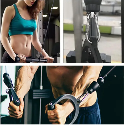 Miniatura 7 de Cable de gimnasia de poliuretano de 32.8 pies con extremos de tapón de bola para accesorios de máquina de gimnasio en casa, extracción LAT, fila