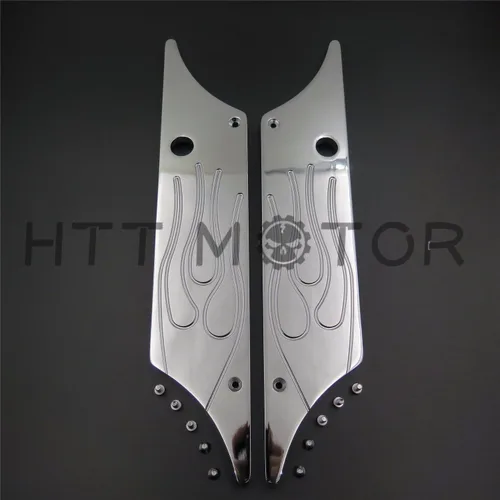 Miniatura 5 de Funda de pestillo para alforja compatible con H-D Touring 1993-2013, funda de pestillo de billete grabada en cromo con llama