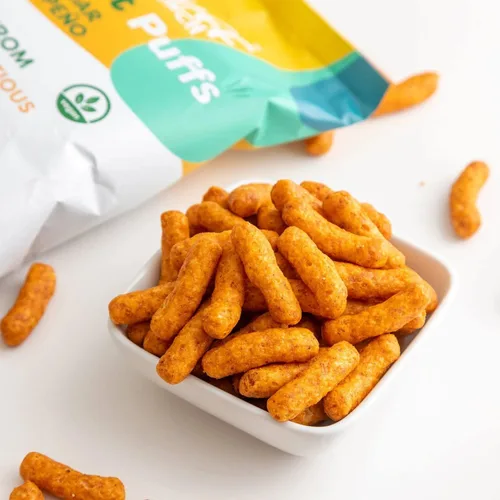 Miniatura 5 de Pnuff Crunch Puffs de Mantequilla de Maní - Bocadillos saludables, aperitivos bajos en calorías, aperitivos sin gluten, veganos, ricos en proteínas