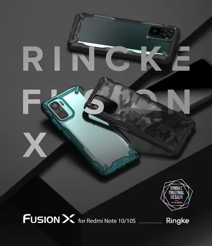 Miniatura 9 de Ringke Fusion-X - Funda compatible con Xiaomi Redmi Note 10, Redmi Note 10S, parte trasera transparente, resistente, a prueba de golpes, TPU