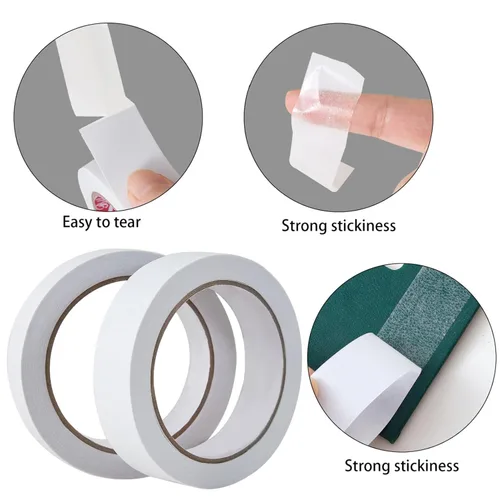 Miniatura 5 de 1" 2 rollos de cinta adhesiva de doble cara para manualidades, bricolaje, artesanías, fotografía, álbumes de recortes, creación de tarjetas