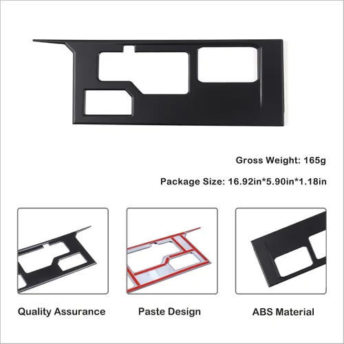 Miniatura 7 de Aunginsy Ajuste de engranajes de control central, cubierta de panel compatible con Toyota Tundra/Sequoia 2022-2025, consola de cambio de marchas