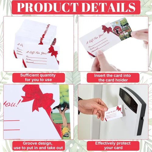 Miniatura 3 de Eaasty 500 fundas para tarjetas de regalo, sobres para tarjetas de Navidad, fundas protectoras para negocios, 2.36 x 3.54 pulgadas (Bow)