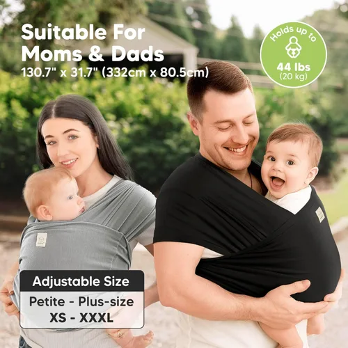 Miniatura 4 de KeaBabies Portabebés con anillo para bebé, fácil de llevar, ajustable D-Lite portabebés recién nacido a niño pequeño, camisa de transporte
