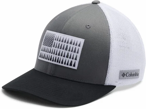 Miniatura 295 de Columbia - Gorra de malla con bandera con árboles unisex para adultos, corona alta