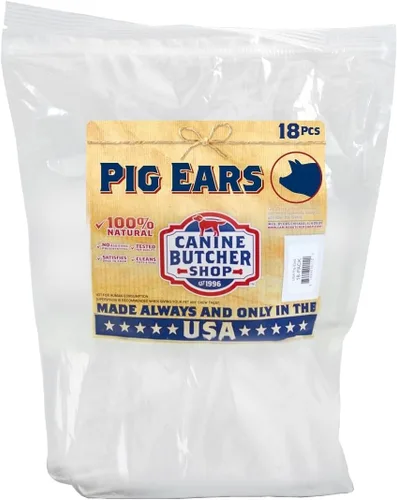 Miniatura 11 de Orejas de cerdo en tiras de Canine Butcher Shop para perros, fabricadas en EE. UU., orejas de cerdo en láminas de cerdo, naturales, golosinas