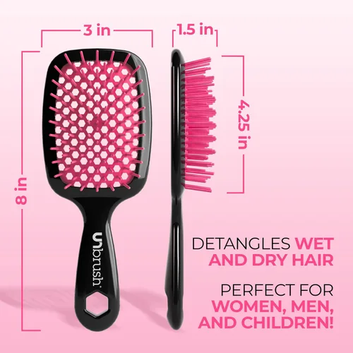 Miniatura 5 de FHI HEAT Unbrush Wet & Dry - Cepillo para desenredar el cabello, color rosa Flor de cerezo