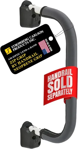 Stromberg Carlson AM-ZIP22C Lend-A-Hand Zip Grip - Funda de agarre de neopreno para pasamanos de RV con cremallera de nylon - Lavable a máquina - Se