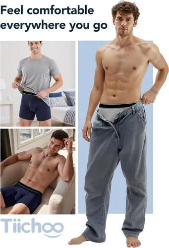 Miniatura 6 de Ropa interior lavable para incontinencia para hombre, calzoncillos bóxer de algodón, 3.4 fl oz de absorción, ropa interior a prueba de fugas
