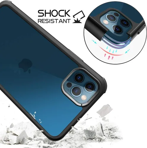 Miniatura 4 de Glass+ Funda compatible con iPhone 12/12 Pro de 6.1 pulgadas, 2020 funda transparente de cuerpo completo con protector de pantalla de vidrio