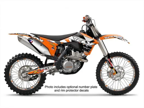 Miniatura 2 de Kit de base gráfica SX 50 13 Fly Orange Senge 2002-2008 compatible con KTM