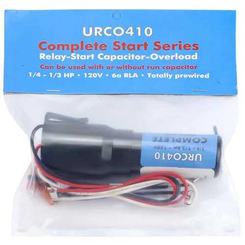Miniatura 7 de URCO410 Kit de condensador de arranque duro 3 en 1 para refrigeradores, combinación de condensador de arranque de sobrecarga de relé de estado