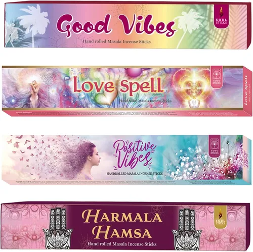 Miniatura 8 de Soul Sticks Varillas de incienso enrolladas a mano variedad 4 paquetes 100% incienso natural masala orgánico fragancia para el hogar Agarbatti
