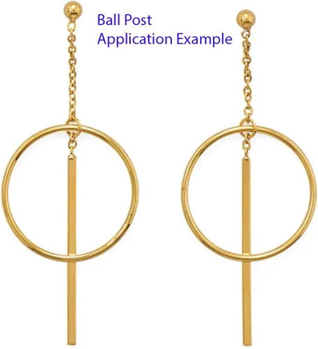 Miniatura 4 de Adabele - 40 aretes hipoalergénicos resistentes al deslustre de 0.118 pulgadas (0.118 in), 40 piezas de dorso de tuerca chapado en oro amarillo