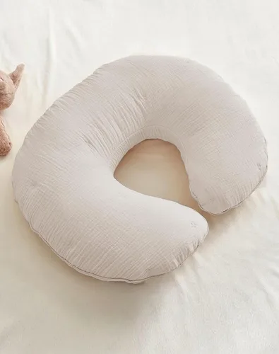 Miniatura 4 de Fundas de almohada de lactancia, funda de muselina para almohadas de lactancia, cómodas para bebés niñas y niños (rosa polvoriento)