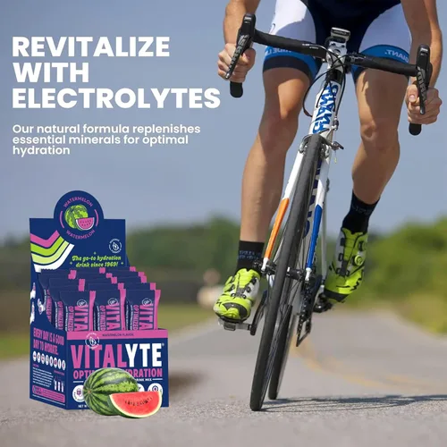 Miniatura 9 de Vitalyte Paquetes de electrolitos en polvo, mezcla de bebida de hidratación isotónica con electrolitos limpios, paquetes de rehidratación de una