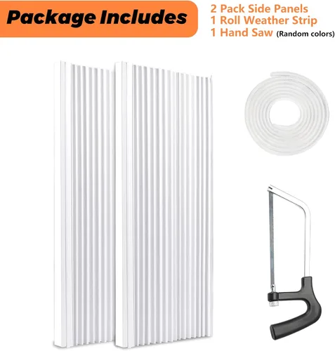 Miniatura 9 de GCGOODS Paneles laterales de aire acondicionado para ventana con doble capa, kit de panel lateral de aire acondicionado de ventana aislante