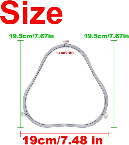 Miniatura 2 de Anillo giratorio de microondas W11252182 de 7.48 pulgadas, apto para microondas Maytag, sustituye a 8206227, W10435114