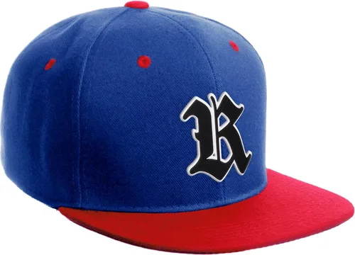 Miniatura 489 de Daxton Gorra clásica con visera de billete plano con letras del alfabeto inglés antiguo de la A a la Z