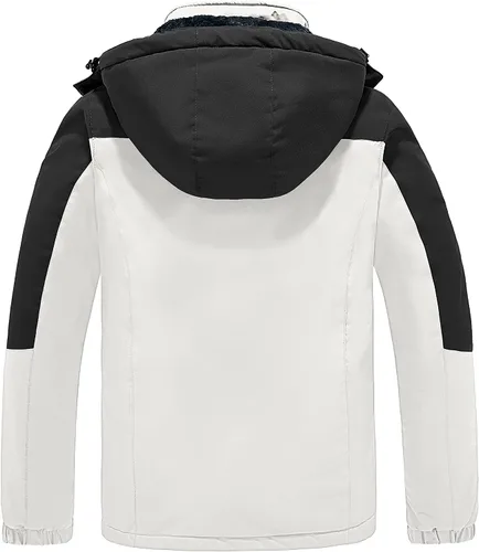 Miniatura 2 de Skieer Chaqueta de esquí impermeable para hombre, abrigo de snowboard de invierno con capucha, impermeable a prueba de viento