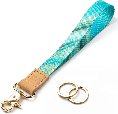 Miniatura 54 de EcoVision - Llaveros lindos con correa para llaves, llavero de muñeca para mujer, correa de insignia con 2 argollas para llaves
