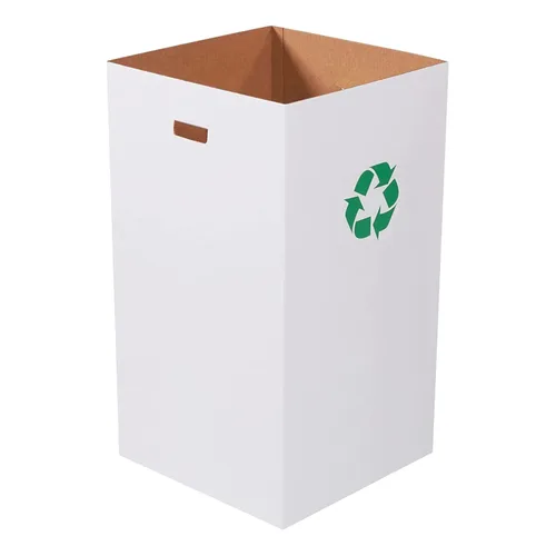 Miniatura 7 de Box USA Paquete de 10 botes de basura de cartón y contenedores de reciclaje reutilizables o desechables para fiestas, eventos al aire libre
