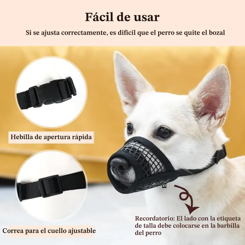 Miniatura 3 de Mayerzon Bozal para Perro, Bozales de Malla Suave para Perros Pequeños, Medianos y Grandes Chihuahua Poodle Husky Labrador Retriever, Protector