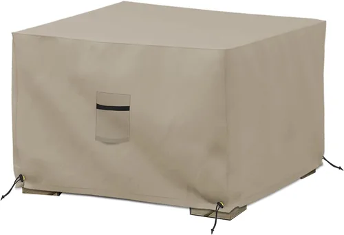 Covers & All Funda otomana para exteriores, funda otomana impermeable de 12 onzas con propiedades resistentes a los rayos UV, funda cuadrada para