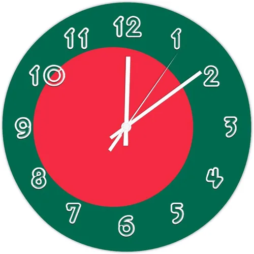Miniatura 6 de Reloj de pared de Bélgica - Reloj de pared con bandera de Bélgica para dormitorio, sala de estar, oficina, escuela, decoración artística de pared