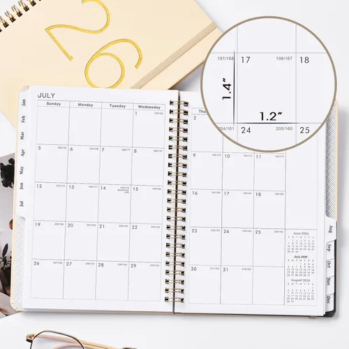 Miniatura 4 de Agenda 2026 – Agenda semanal y mensual 2026 de enero de 2026 a diciembre de 2026, planificadores calendario de 6.4 x 8.5 pulgadas con pestañas